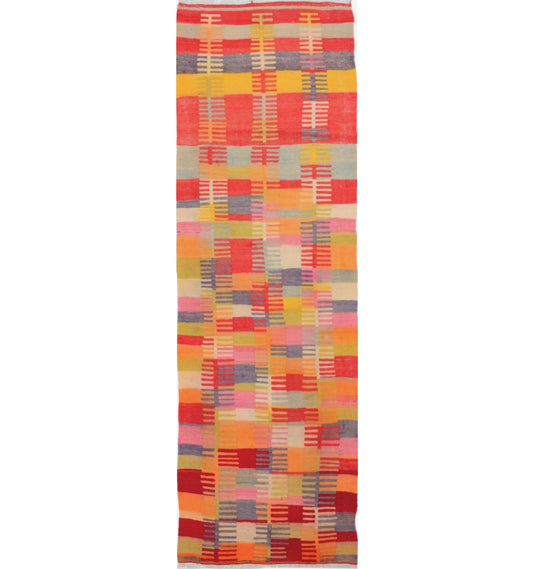 Kilim Adana 280 x 90 cm – Tapis turc en laine tissé main, provenance Adana