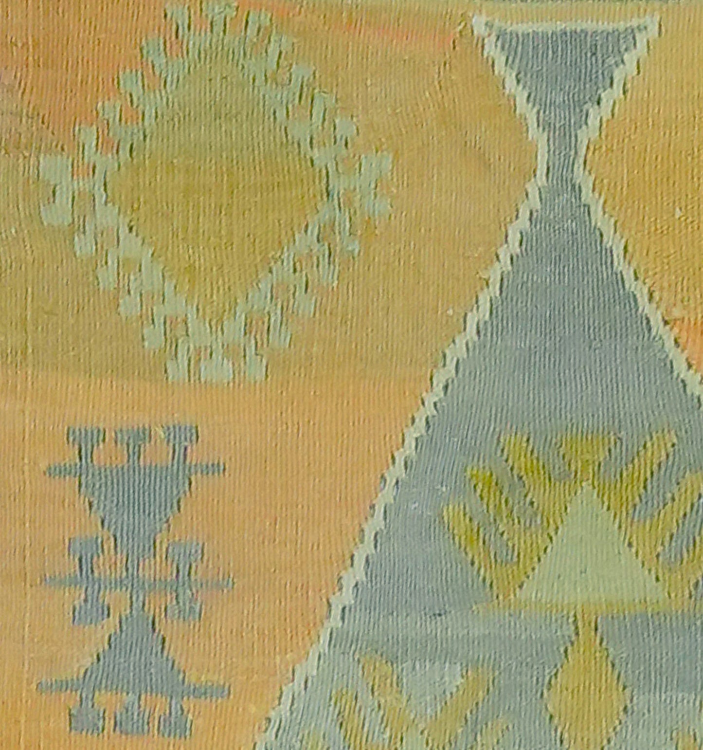 Détail du tissage – Tapis kilim ancien Afyon 148×90 cm, laine naturelle tissée main