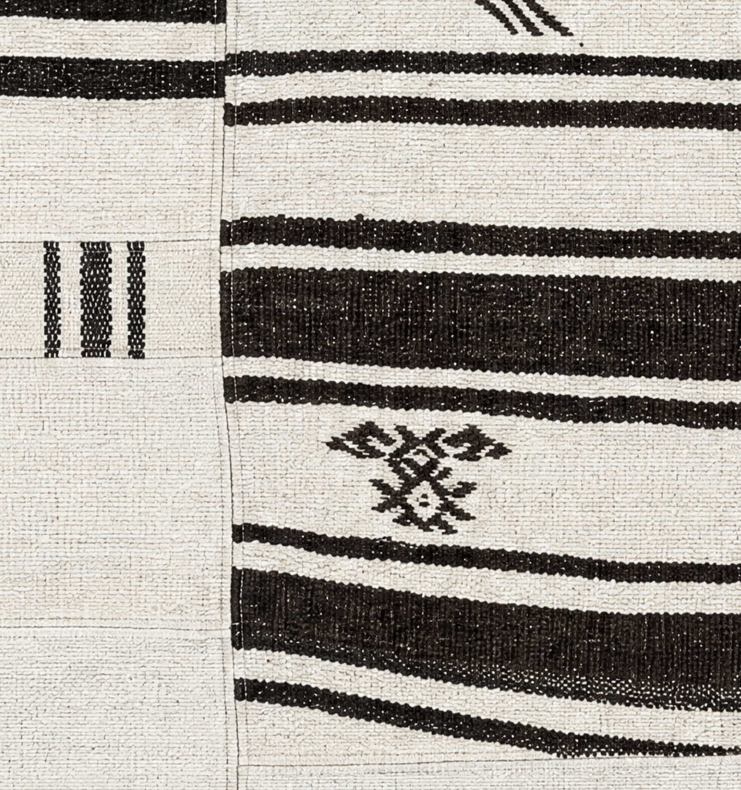 Détail du tissage en laine du kilim Patchwork tissé à la main (provenance Patchwork)