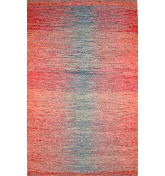 Kilim Art Déco 298×197 cm – Tapis kilim Afghanistan tissé main en laine naturelle