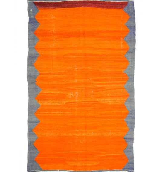 Kilim ancien Balikesir 142×268 cm – Tapis kilim tissé main en laine naturelle, Anatolie de l'Ouest (Égée)