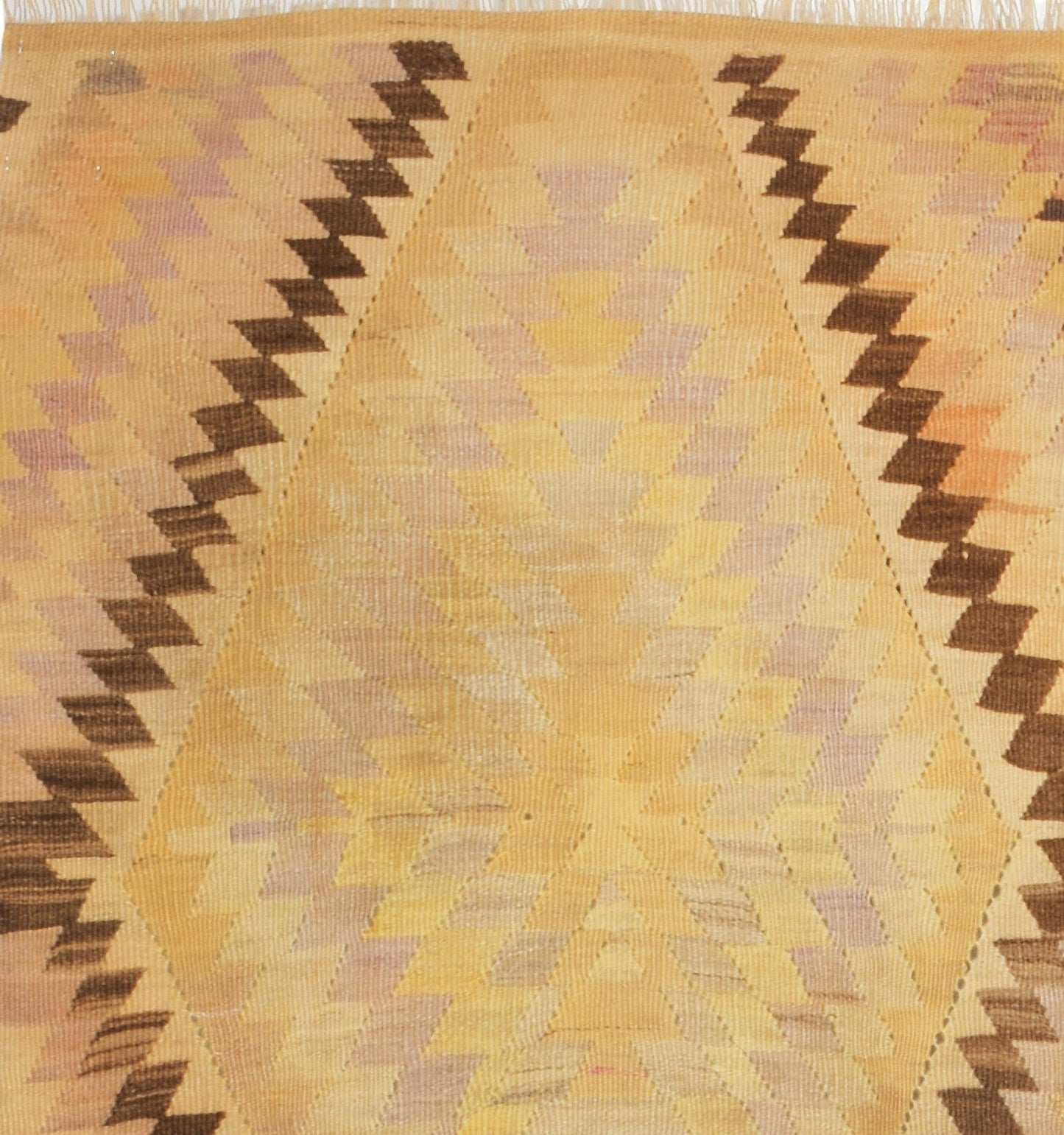 Détail du tissage en laine du kilim Barak tissé à la main (provenance Barak)