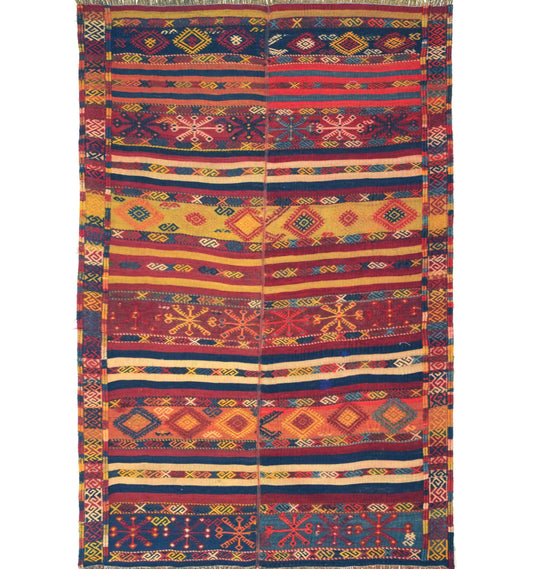 Kilim Cicim 178 x 120 cm – Tapis turc en laine tissé main, provenance Cicim