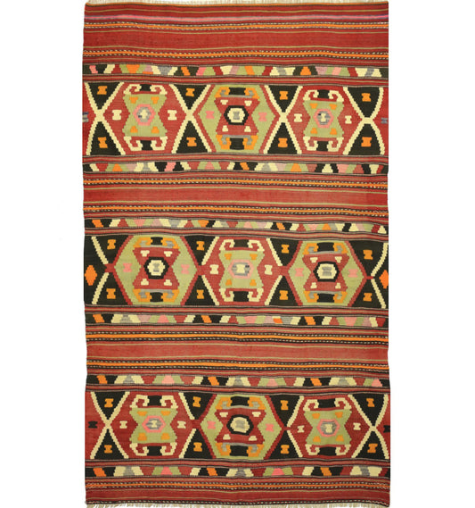Kilim Kozak 258 x 168 cm – Tapis turc en laine tissé main, provenance Kozak