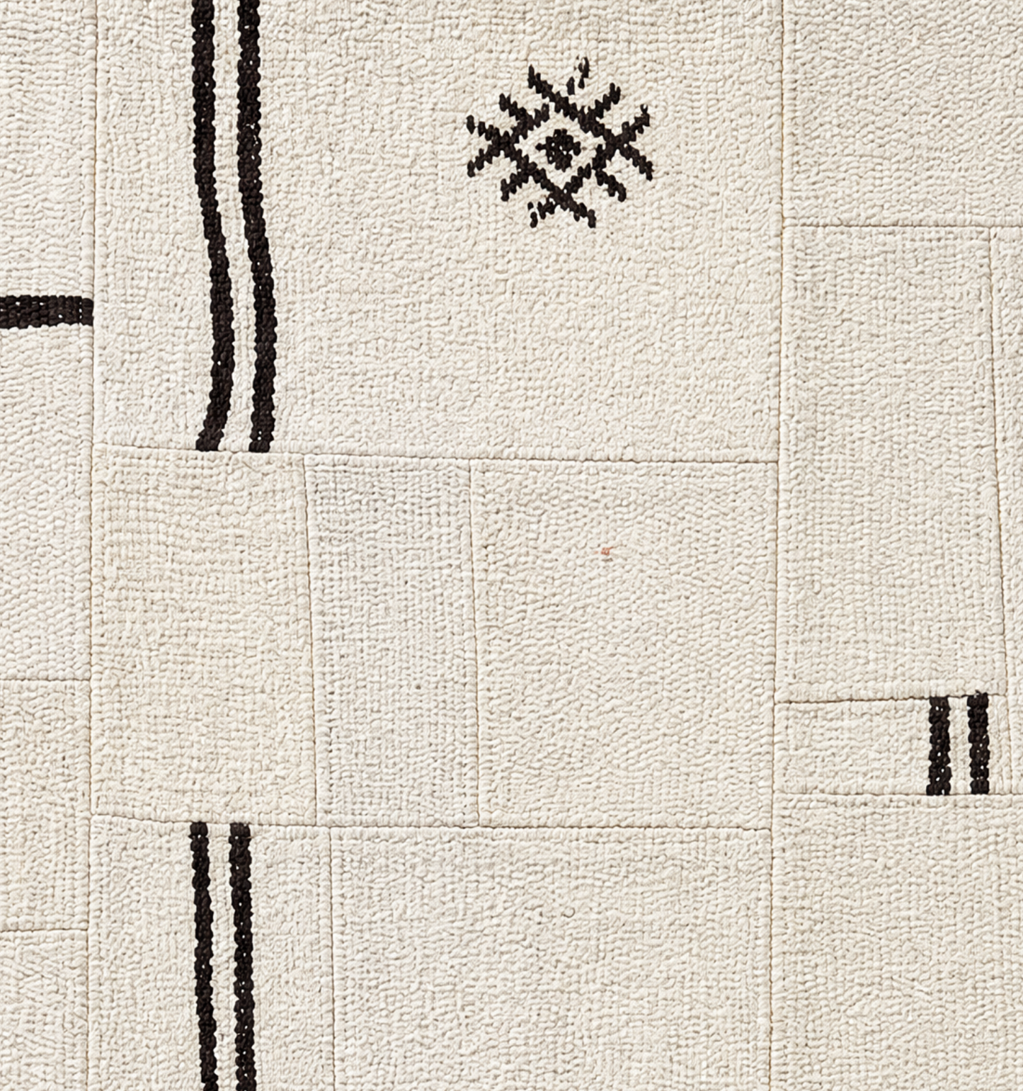 Détail du tissage en laine du kilim Patchwork tissé à la main (provenance Patchwork)