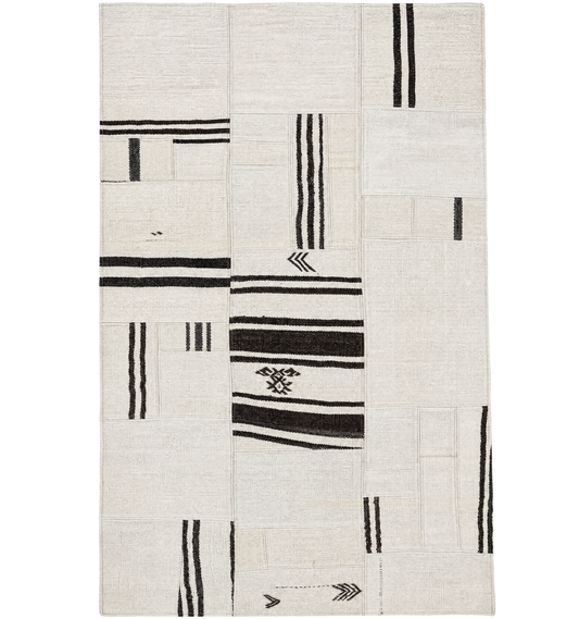 Kilim Patchwork 210 x 140 cm – Tapis turc en laine tissé main, provenance Patchwork