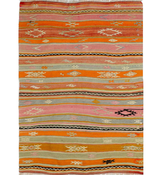 Vintage Cicim Adana kilim rug - 145 x 103 cm