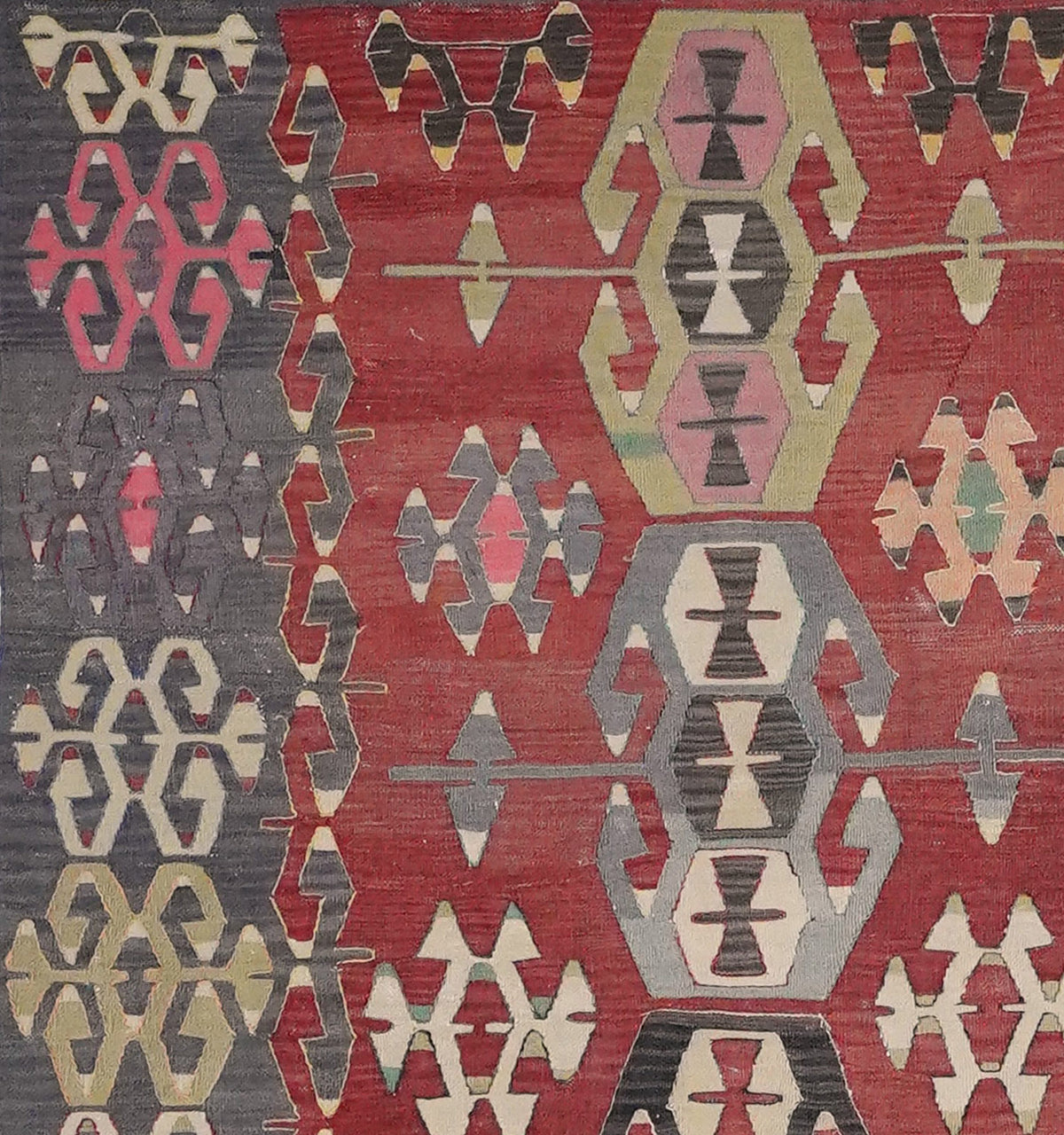 Vintage Denizli kilim rug - 288 x 168 cm