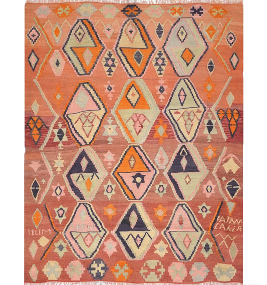 Vintage Ordu kilim rug - 220 x 170 cm