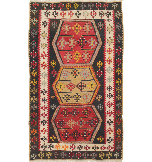Kilim Yozgat 176 x 105 cm – Tapis turc en laine tissé main, provenance Yozgat