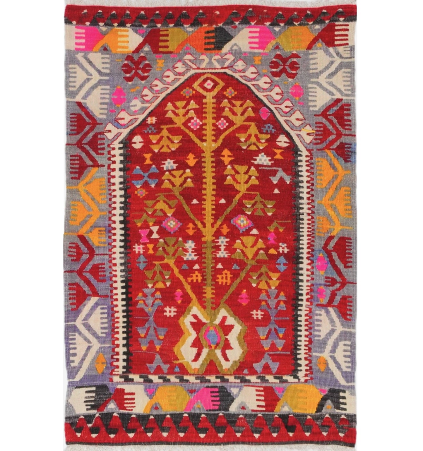 Kilim Adana 112 x 88 cm – Tapis turc en laine tissé main, provenance Adana