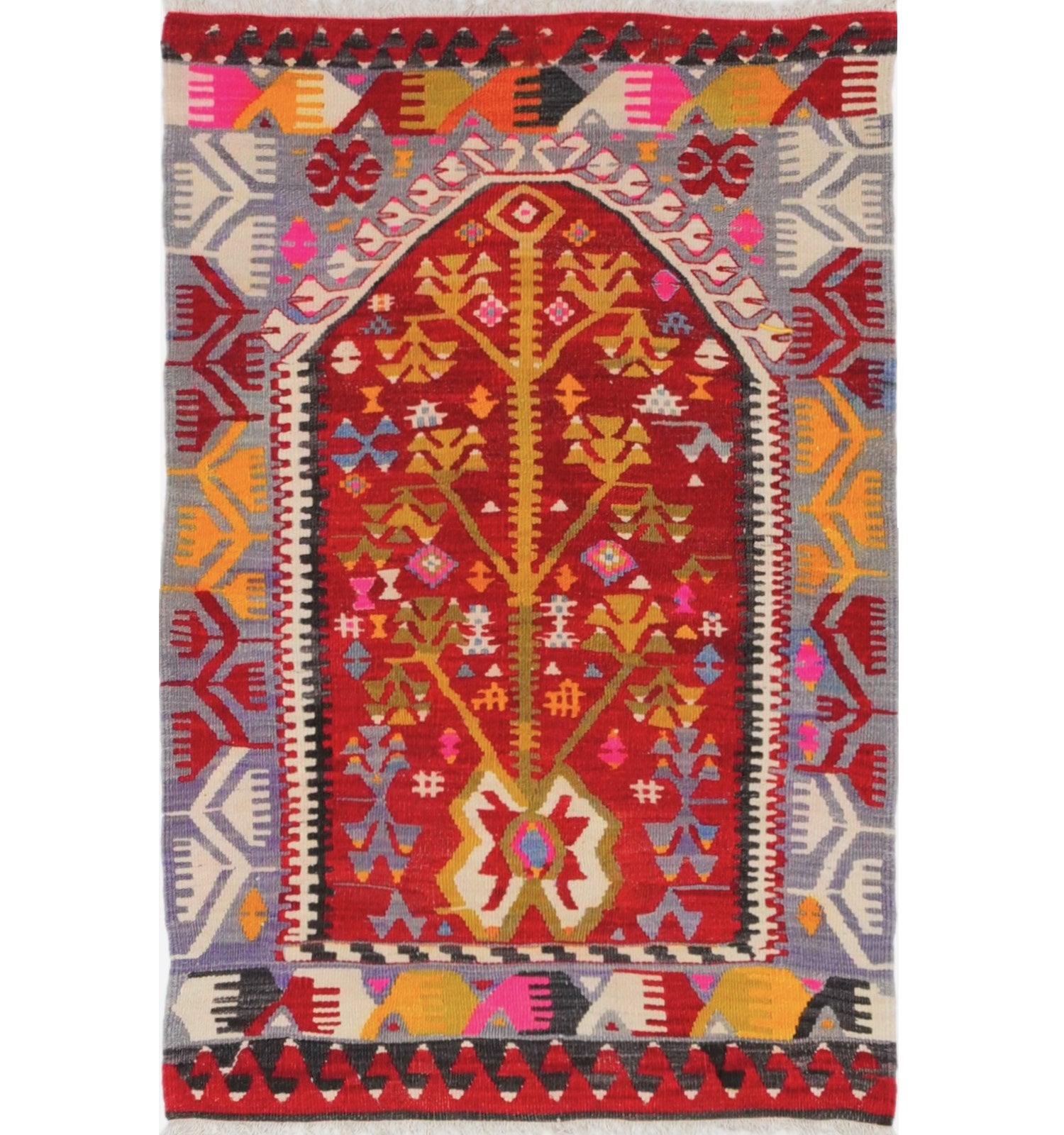 Kilim Adana 112 x 88 cm – Tapis turc en laine tissé main, provenance Adana