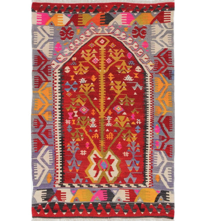 Kilim Adana 112 x 88 cm – Tapis turc en laine tissé main, provenance Adana
