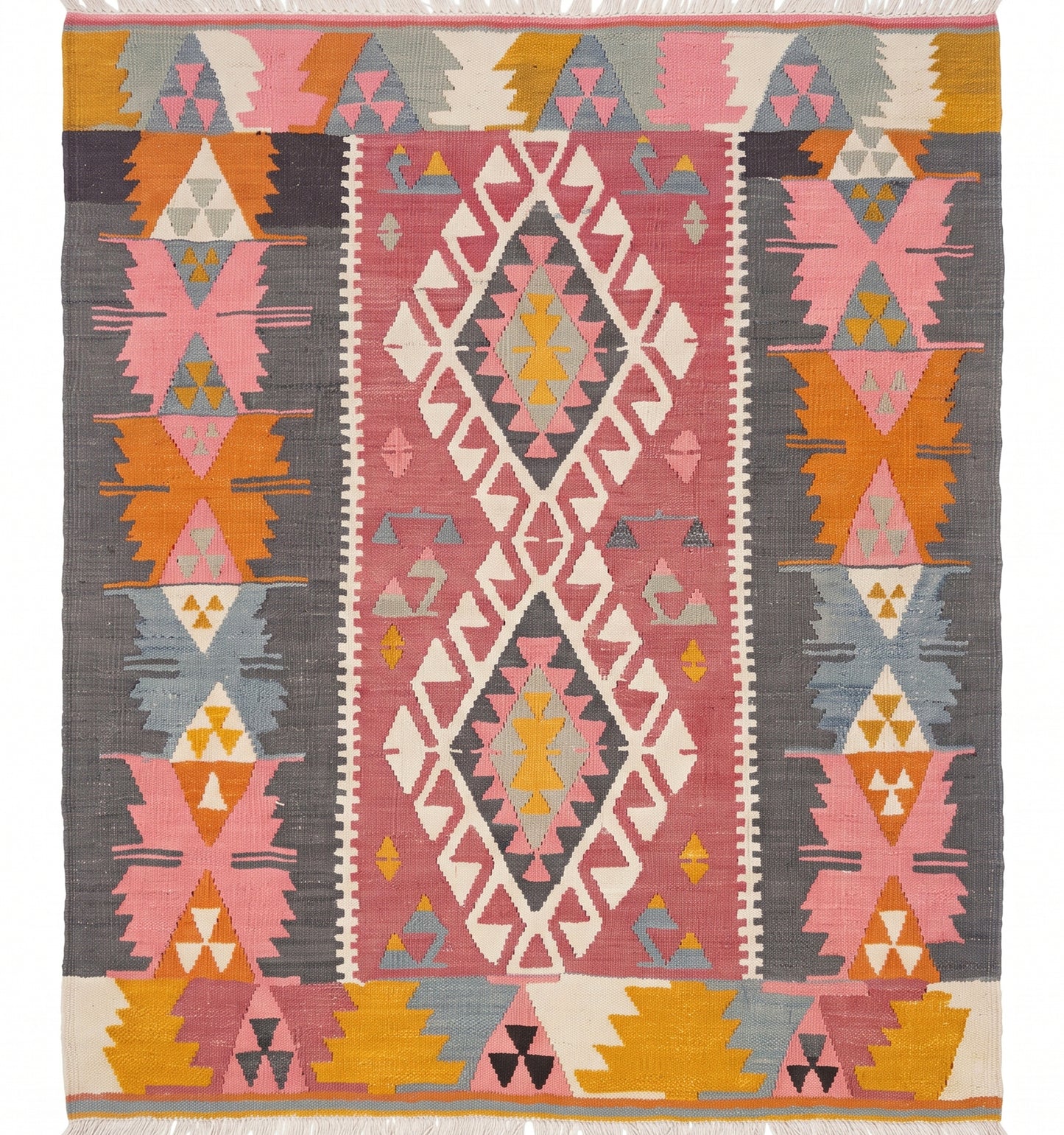 Kilim Adana 126 x 108 cm – Tapis turc en laine tissé main, provenance Adana