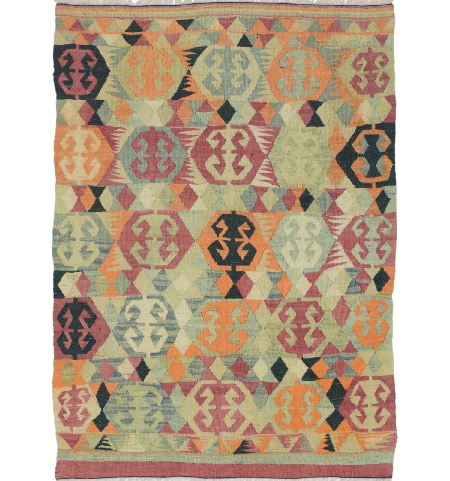 Kilim Adana 135 x 105 cm – Tapis turc en laine tissé main, provenance Adana