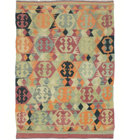 Kilim Adana 135 x 105 cm – Tapis turc en laine tissé main, provenance Adana