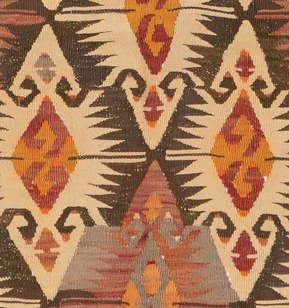 Détail du tissage en laine du kilim Adana tissé à la main (provenance Adana)
