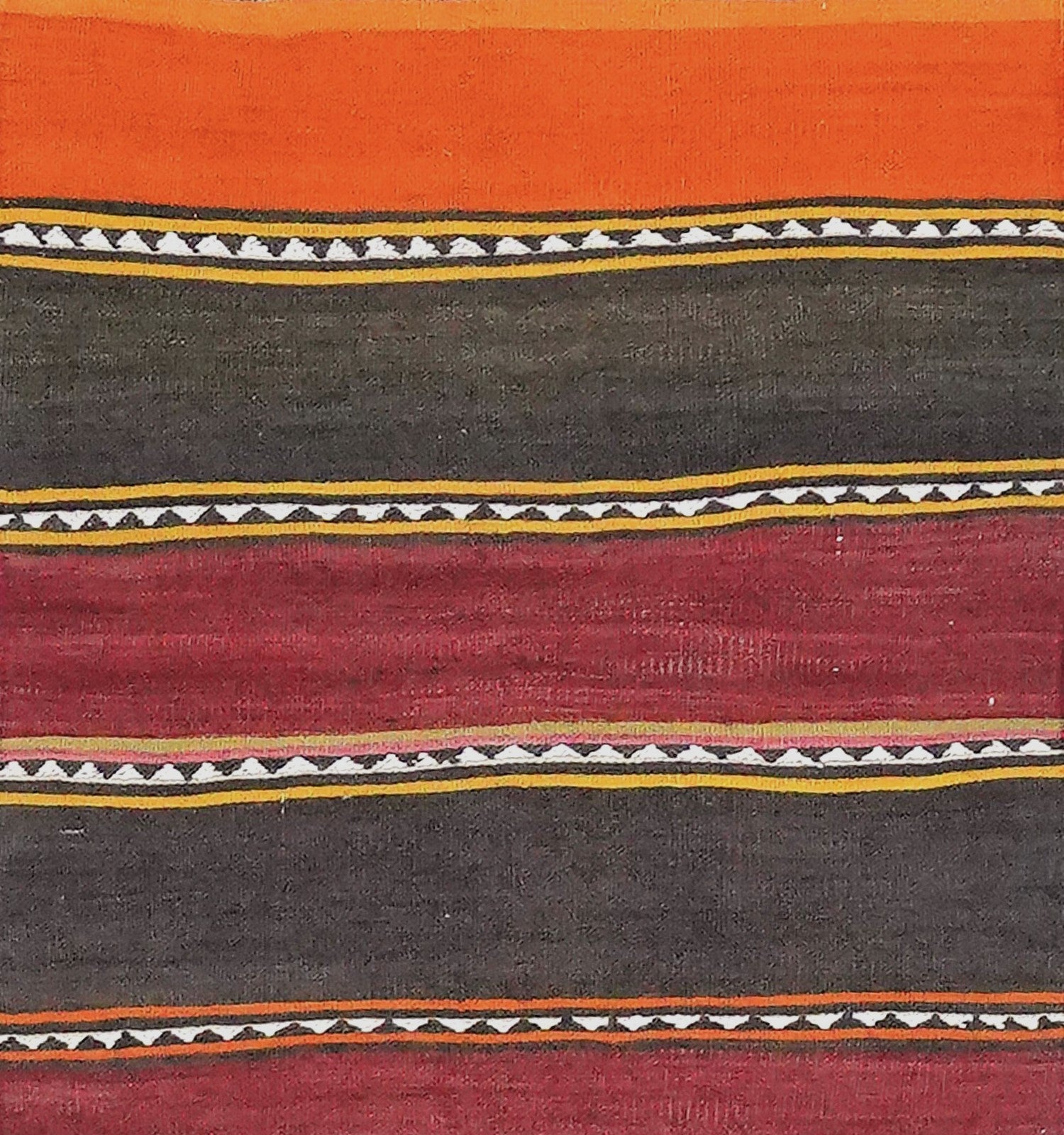 Détail du tissage en laine du kilim Adana tissé à la main (provenance Adana)