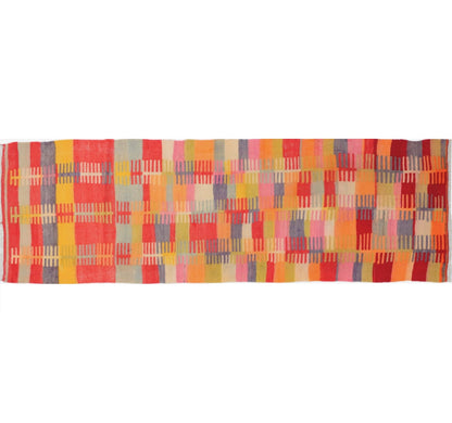 Vue horizontale du kilim Adana 280 x 90 cm – Tapis turc en laine de provenance Adana