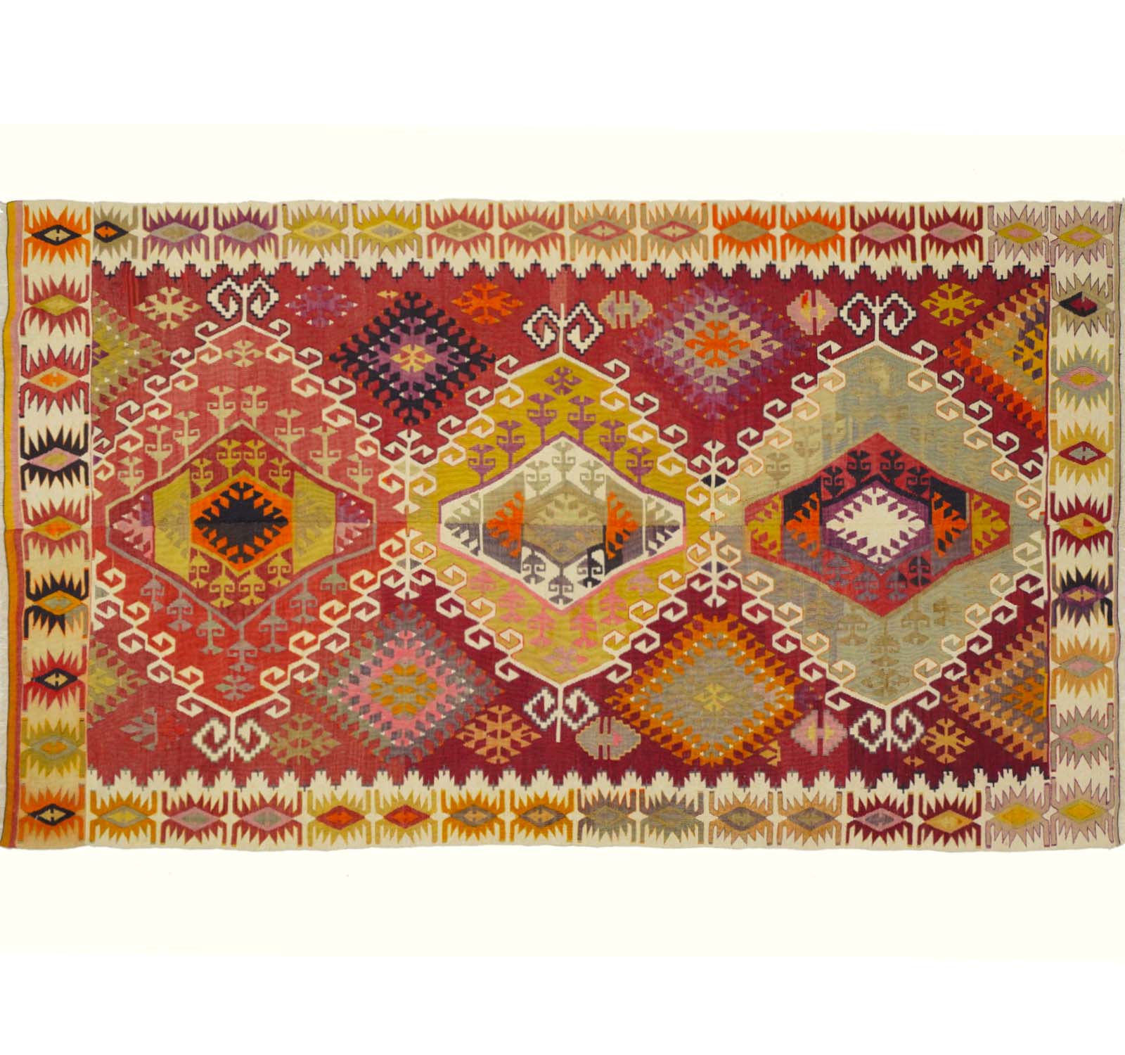 Kilim Adana 285 x 170 cm – Tapis turc en laine tissé main, provenance Adana