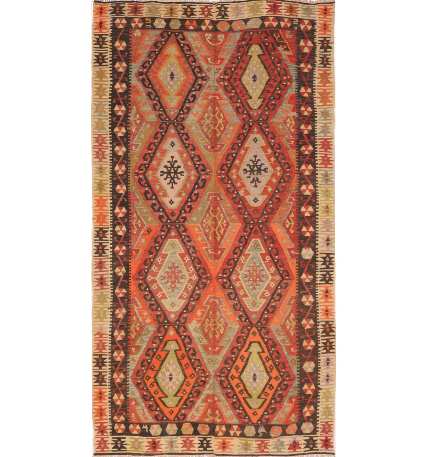Kilim Adana 290 x 165 cm – Tapis turc en laine tissé main, provenance Adana
