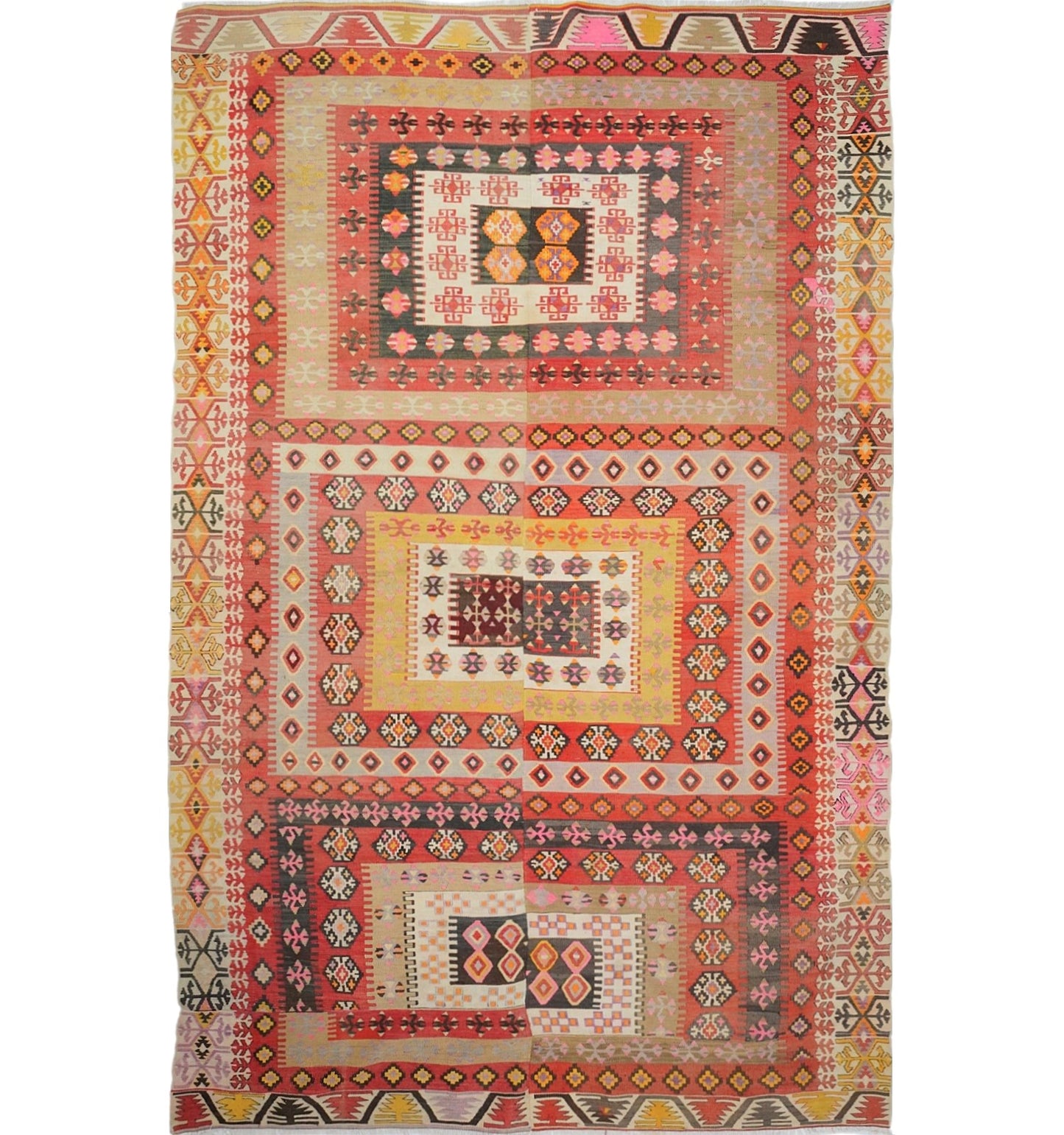 Kilim Adana 306 x 196 cm – Tapis turc en laine tissé main, provenance Adana