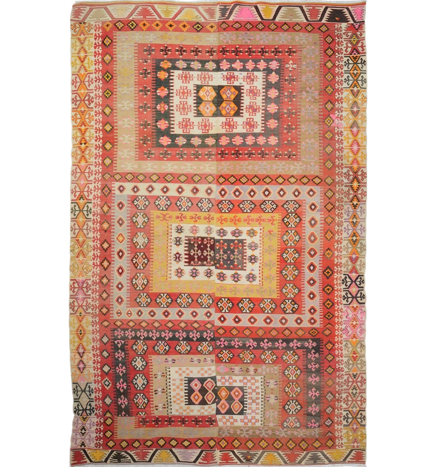 Kilim Adana 306 x 196 cm – Tapis turc en laine tissé main, provenance Adana