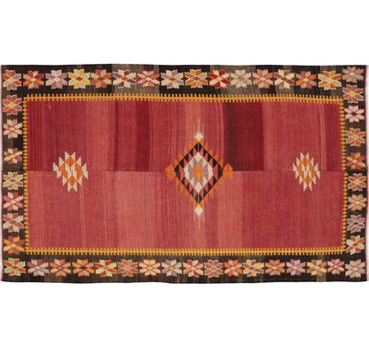 Vue horizontale du kilim Adana 328 x 202 cm – Tapis turc en laine de provenance Adana