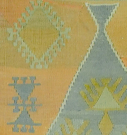 Détail du tissage en laine du kilim Afyon tissé à la main (provenance Afyon)