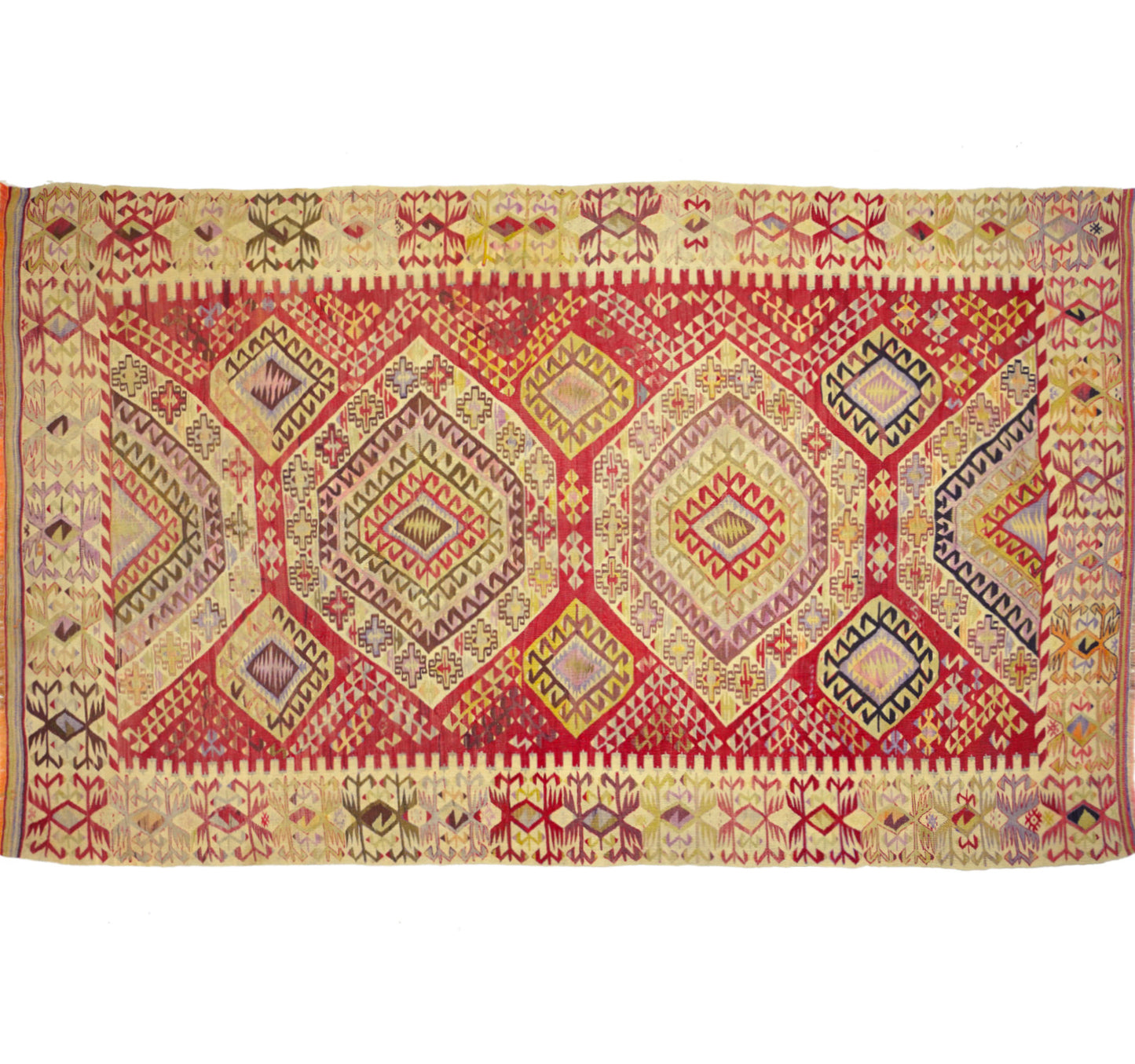 Kilim Afyon 320 x 205 cm – Tapis turc en laine tissé main, provenance Afyon