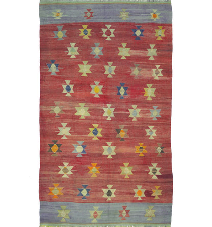 Kilim ancien Koprubasi 270×160 cm – Tapis kilim tissé main en laine naturelle, Anatolie Centrale / Ouest