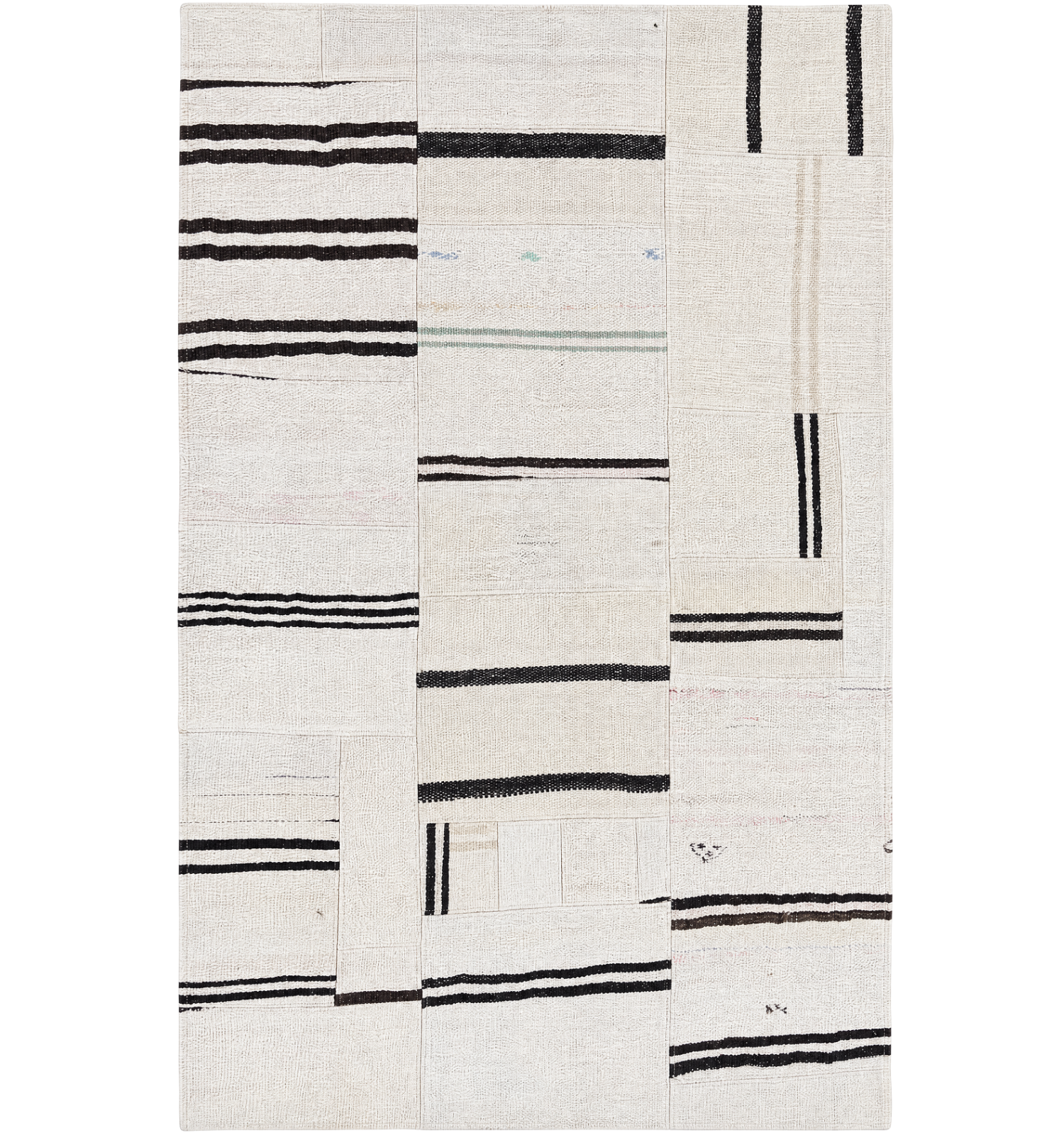 Kilim Patchwork 210 x 140 cm – Tapis turc en laine tissé main, provenance Patchwork