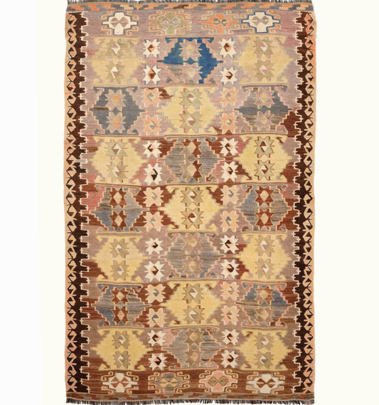 Kilim Antalya 260 x 155 cm – Tapis turc en laine tissé main, provenance Antalya