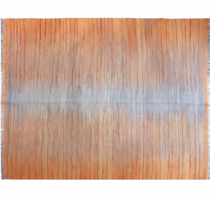 Vue horizontale du kilim Art Déco 172 x 126 cm – Tapis turc en laine de provenance Art Déco