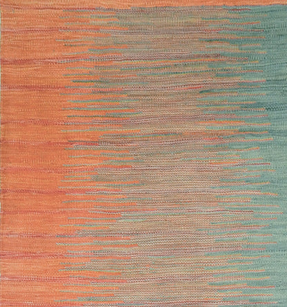 Détail du tissage en laine du kilim Art Deco tissé à la main (provenance Nord Ouest-Afghanistan)