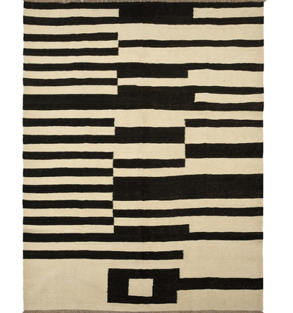 Kilim Art Deco 202 x 158 cm – Tapis en laine tissé main, provenance Nord Ouest-Afghanistan