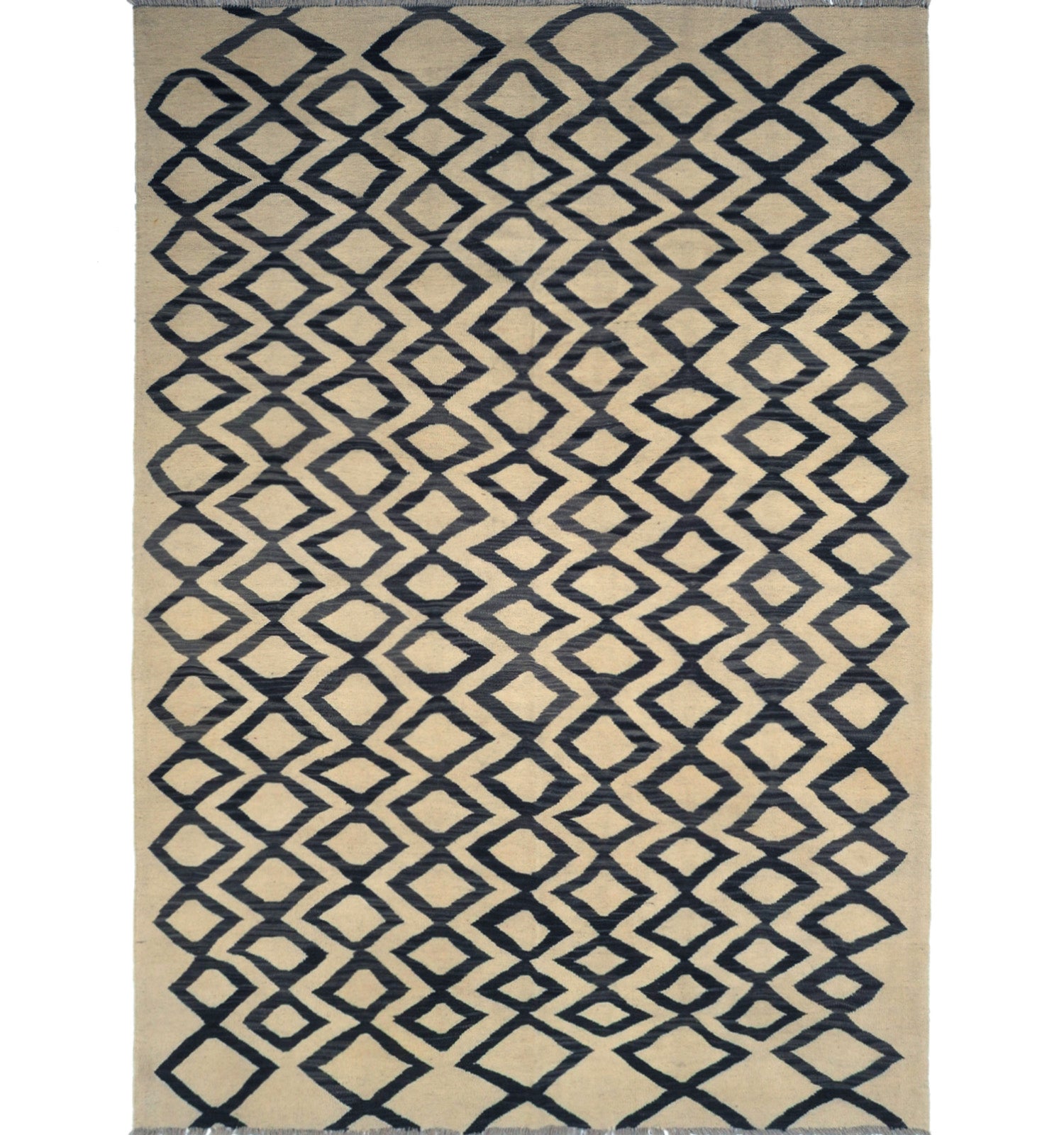 Kilim Art Deco 241 x 175 cm – Tapis en laine tissé main, provenance Nord Ouest-Afghanistan