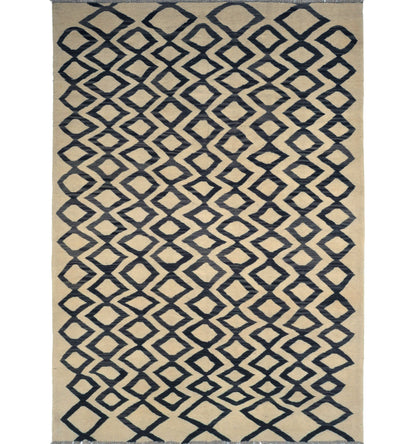 Kilim Art Deco 241 x 175 cm – Tapis en laine tissé main, provenance Nord Ouest-Afghanistan