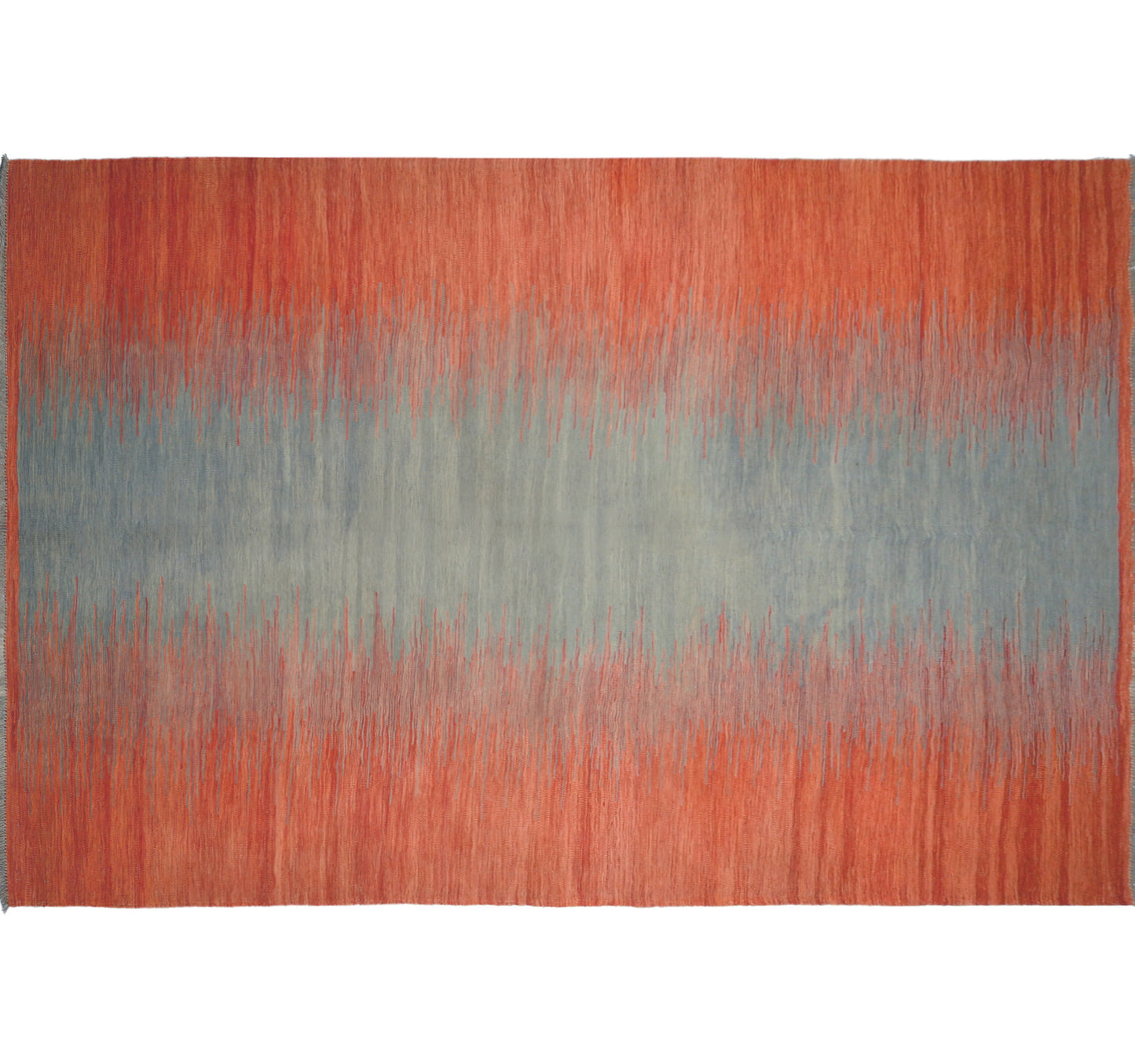 Vue horizontale du kilim Art Deco 295 x 195 cm – Tapis en laine de provenance Nord Ouest-Afghanistan