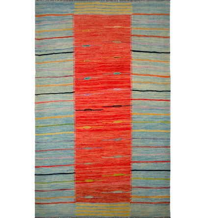 Kilim Art Deco 302 x 202 cm – Tapis en laine tissé main, provenance Nord Ouest-Afghanistan