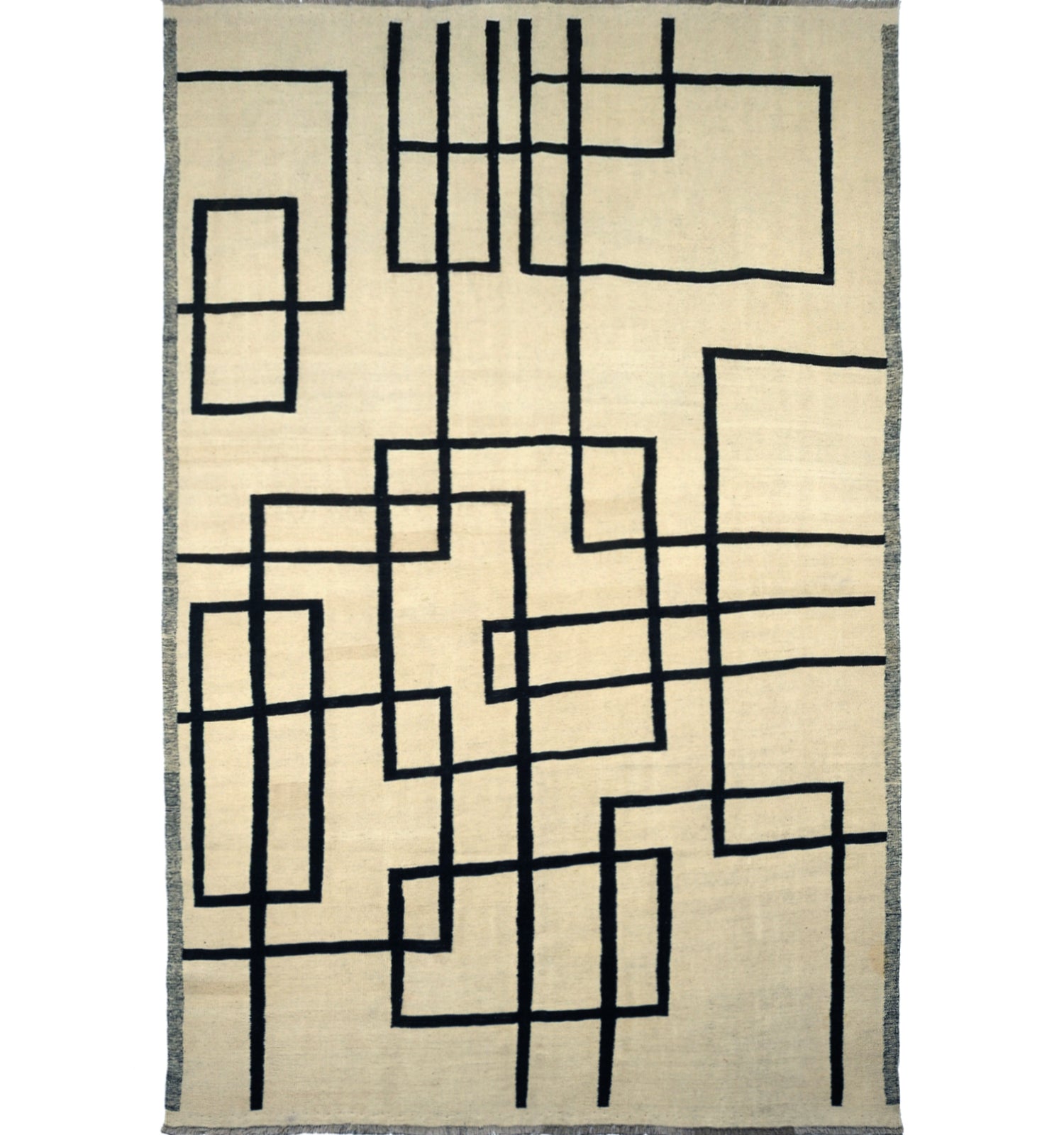 Kilim Art Deco 303 x 193 cm – Tapis en laine tissé main, provenance Nord Ouest-Afghanistan