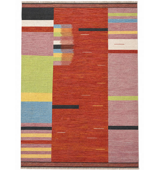Kilim Art Déco 304 x 203 cm – Tapis turc en laine tissé main, provenance Art Déco