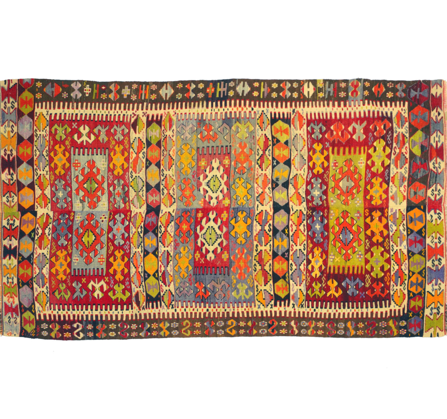 Kilim Aydin 300 x 172 cm – Tapis turc en laine tissé main, provenance Aydin