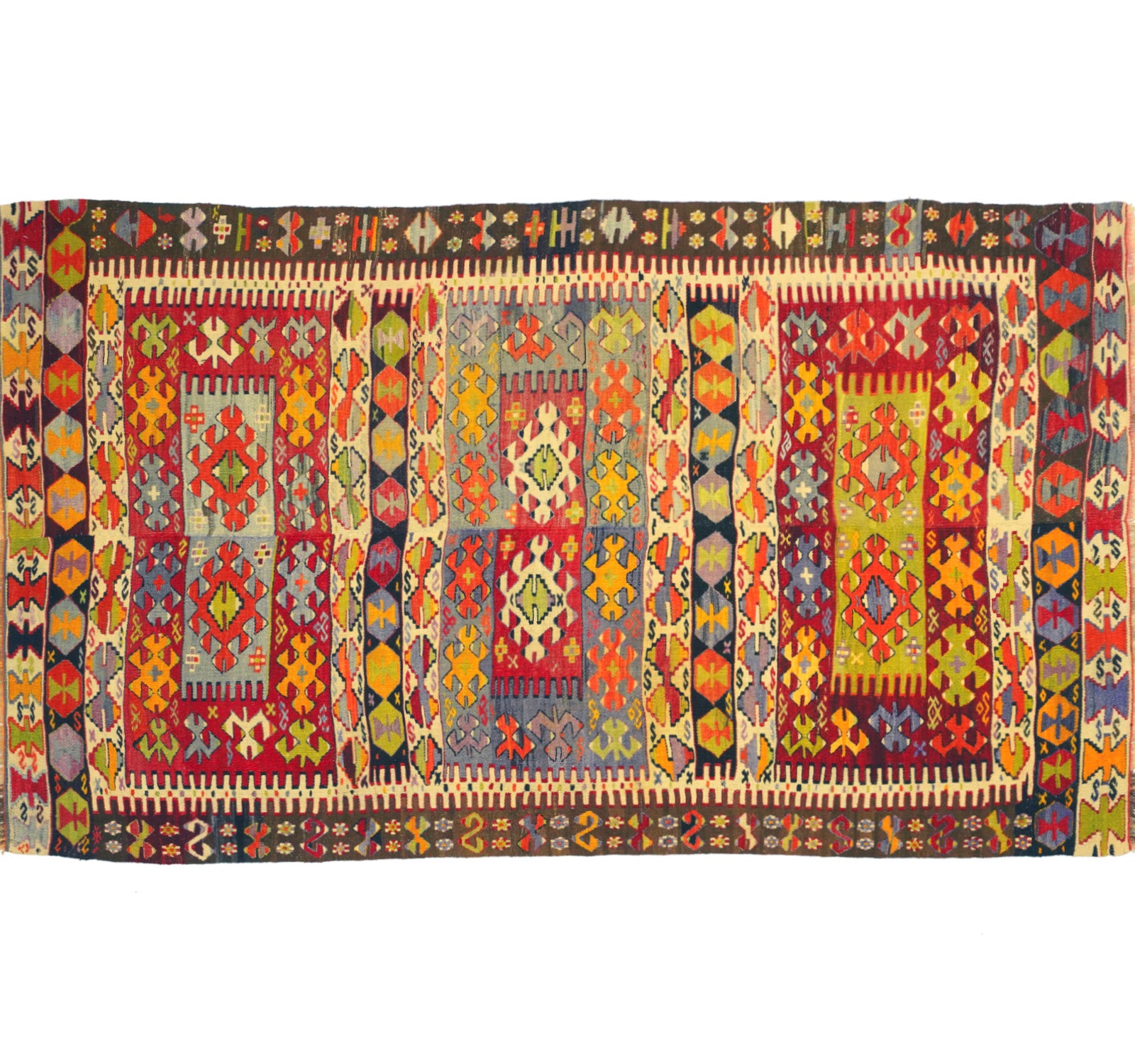 Kilim Aydin 300 x 172 cm – Tapis turc en laine tissé main, provenance Aydin