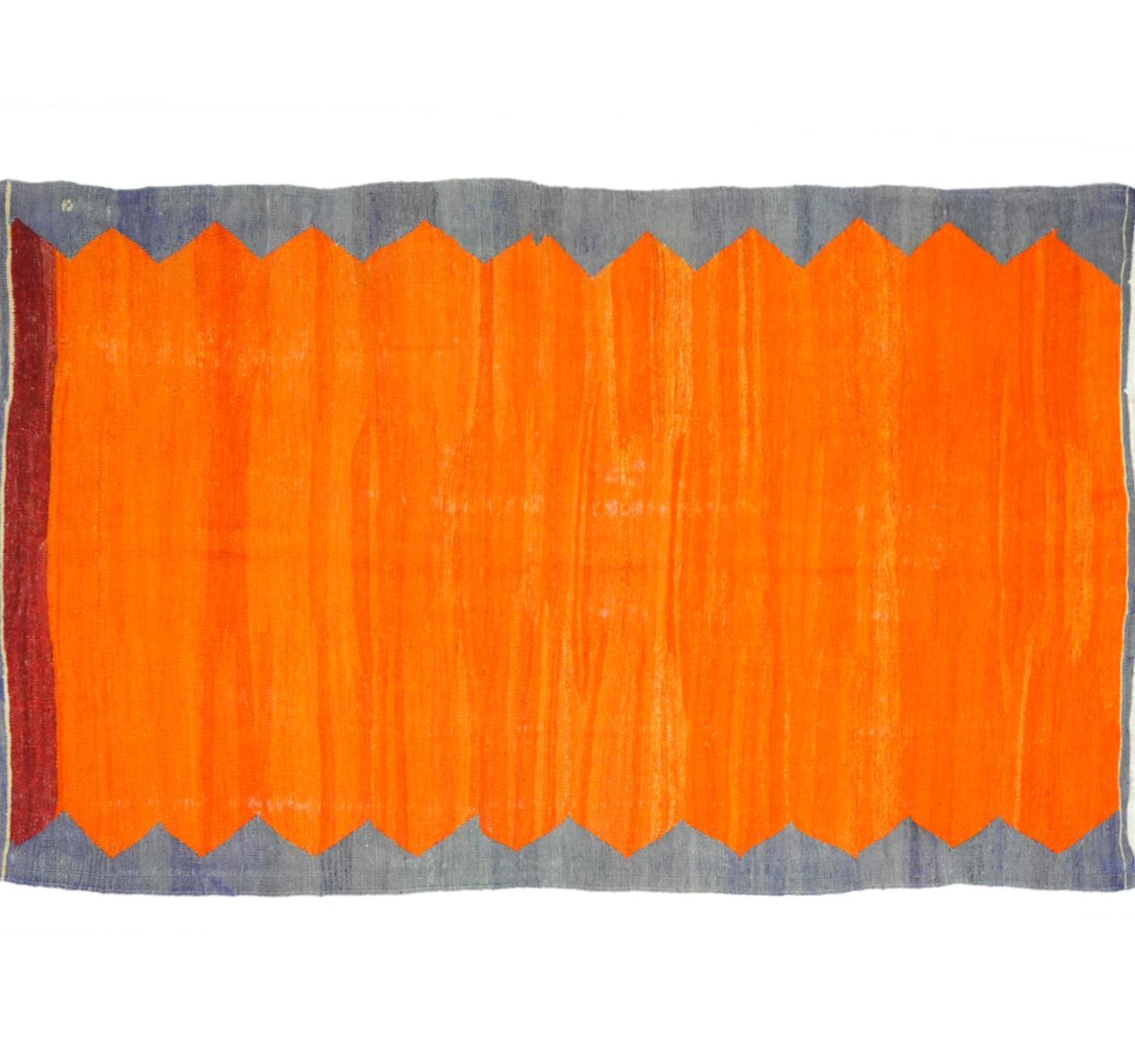 Vue horizontale du kilim Balikesir 142 x 268 cm – Tapis turc en laine de provenance Balikesir