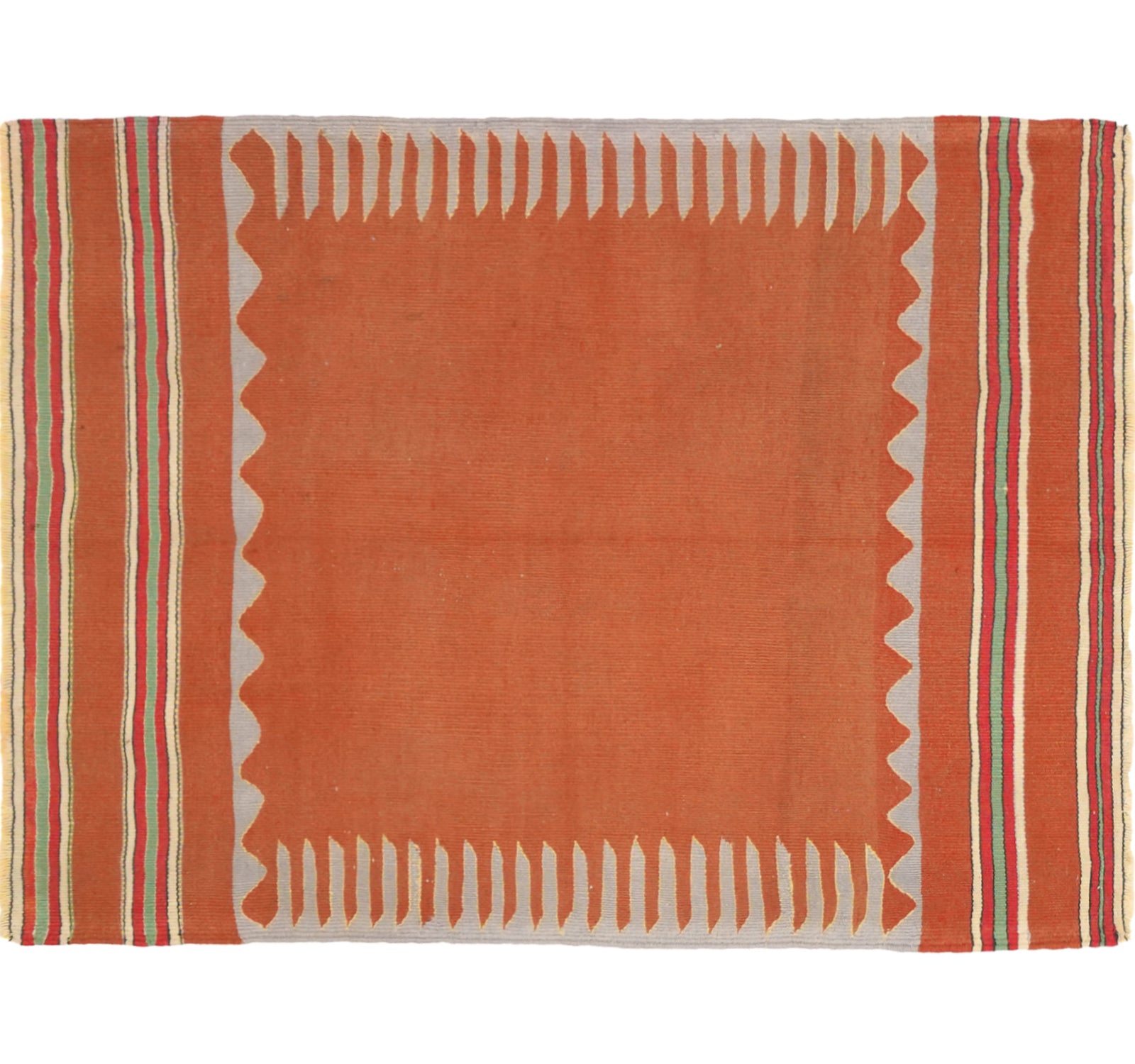 Vue horizontale du kilim Balikesir 148 x 100 cm – Tapis turc en laine de provenance Balikesir