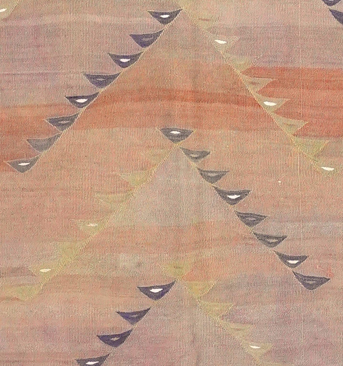 Détail du tissage en laine du kilim Balikesir tissé à la main (provenance Balikesir)