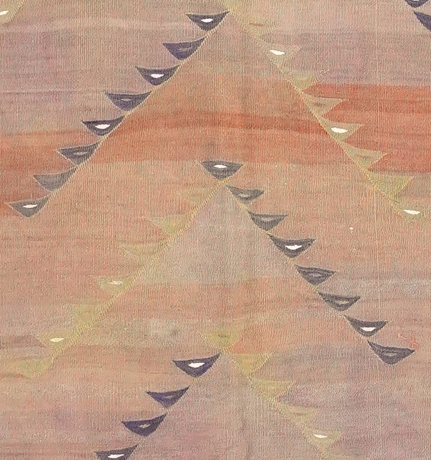 Détail du tissage en laine du kilim Balikesir tissé à la main (provenance Balikesir)