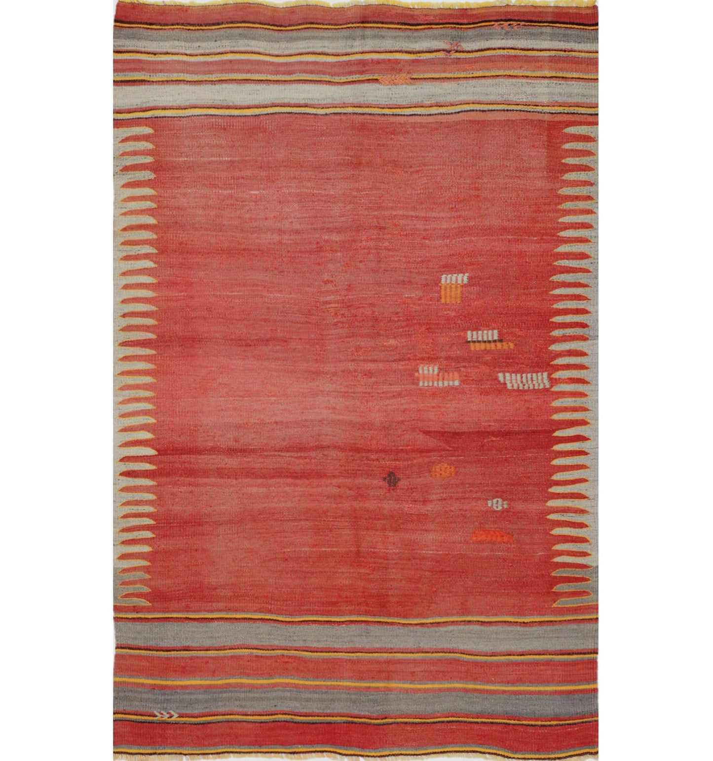 Kilim Balikesir 218 x 140 cm – Tapis turc en laine tissé main, provenance Balikesir