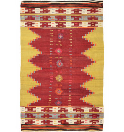 Kilim Balikesir 228 x 145 cm – Tapis turc en laine tissé main, provenance Balikesir
